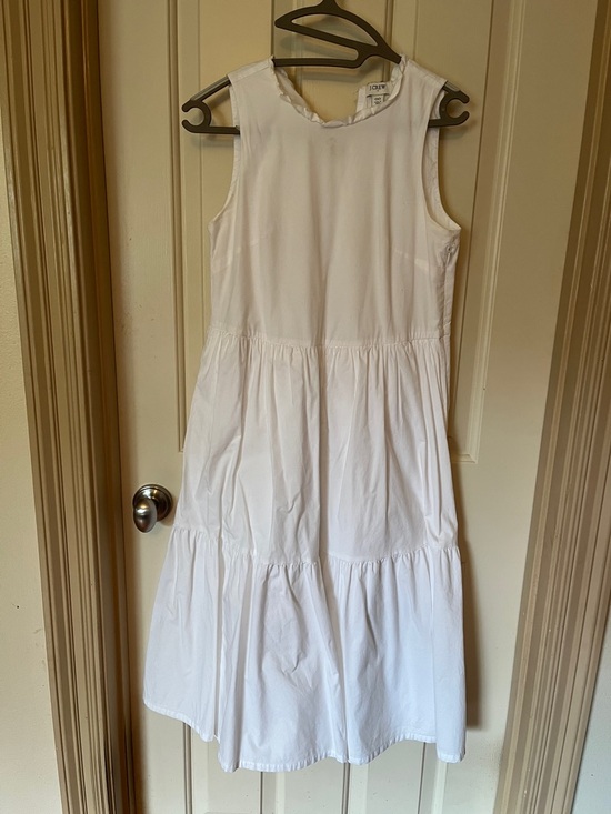 J. Crew Dresses & Skirts - J. Crew White Sleeveless Tiered Cotton Dress